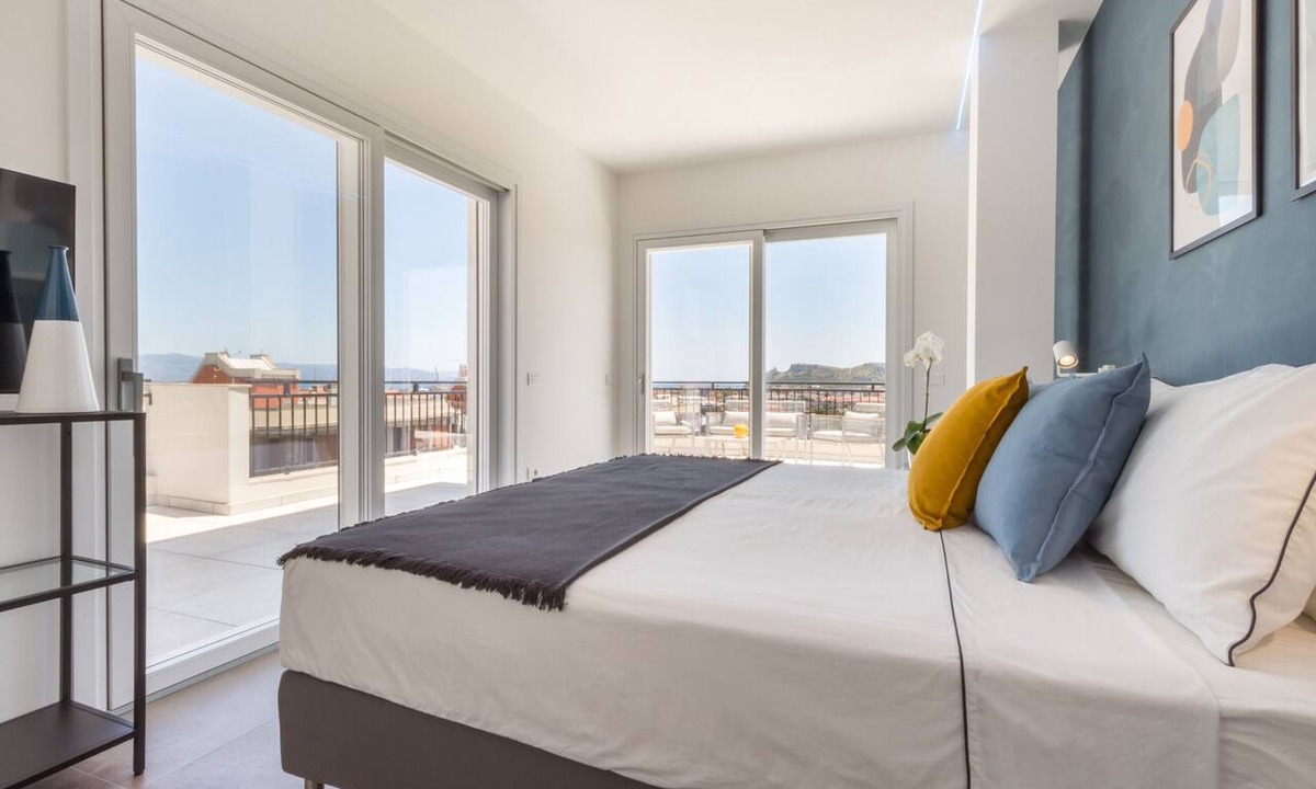 Province of Cagliari Apartment | Flamingo's Way: modern penthouse, large terrace, stunning view of sea and city
