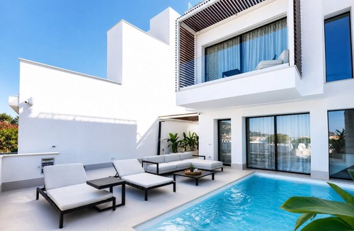 Baia Caddinas Villa | AZULIS Athos: 2BR Villa with Pool, Roof Terrace with Seaview