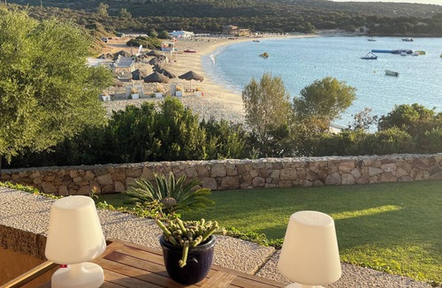 Golfo Aranci Villa | Beachfront Villa Sandy Cove Patio - Sardinia