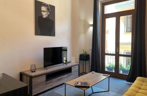 Marina District Apartment | Homerez - Studio in Cagliari, city view balcony