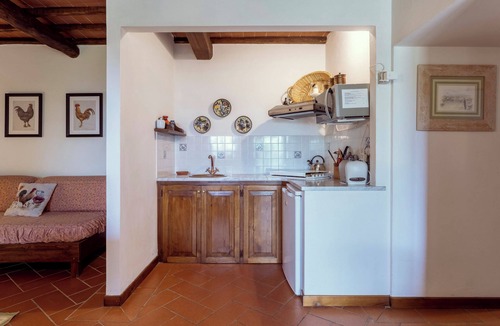 Greve in Chianti Apartment | La Loggetta apartment in farmhouse with swimming pool surrounded by greenery