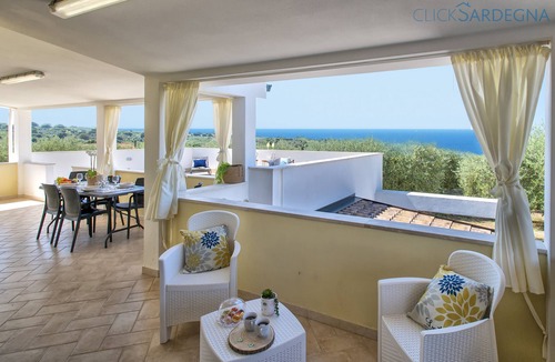 Alghero Apartment | Sant'Anna house on Brionis estate with large veranda overlooking the sea