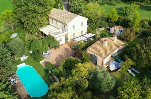Ostra Villa | Stunning private villa for 8 guests with A/C, WIFI, pool, TV, patio and panoramic view