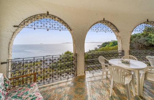 Porto Pino Villa | 'Villa Castello' next to Beach with Sea View, Garden & Open Terrace