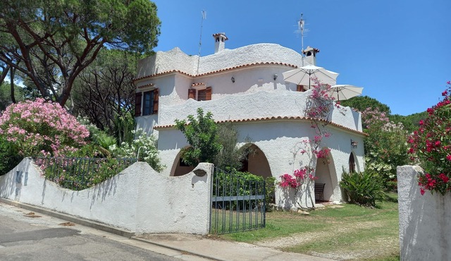 At 150 meters from the sea, private beach, pine forest, garden, barbecue, summer sports