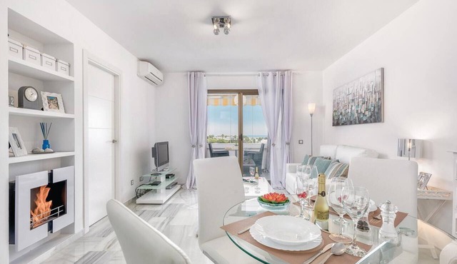 Beach front apartment in Mijas Costa in Mijas Costa