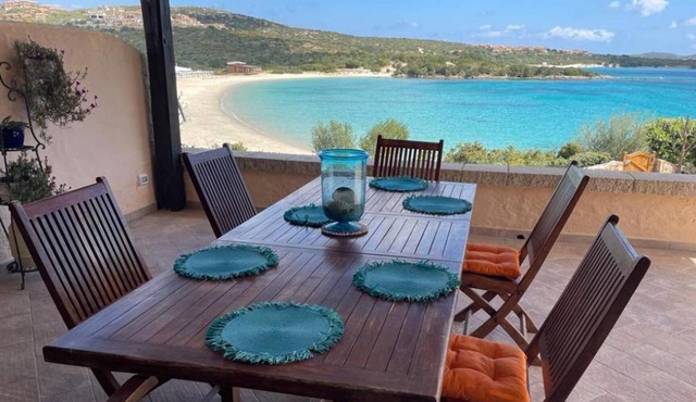Beachfront Villa Sandy Cove Patio - Sardinia