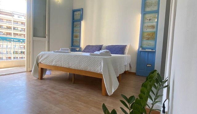 Maison Bleue terrace overlooking the sea and the old town