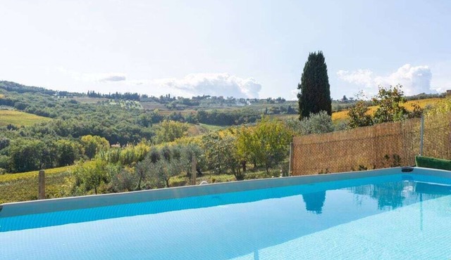 Tuscan Farmhouse with Private Pool & Chianti Vineyard Views - 3 Bedr + AC in Montespertoli