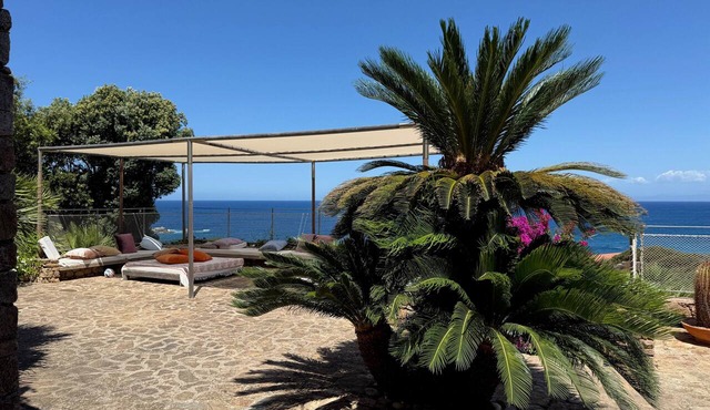 Villa 'Le Palme' with Sea View, Wi-Fi and Air Conditioning