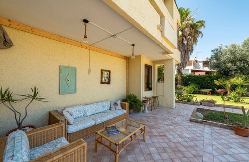 Sarroch Apartment | Room 'Istè' with Sea View, Private Terrace and Air Conditioning